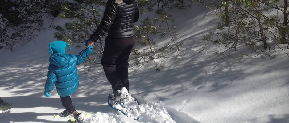 aventura en las sierras de cazorla por la nieve, raquetas de nieve
